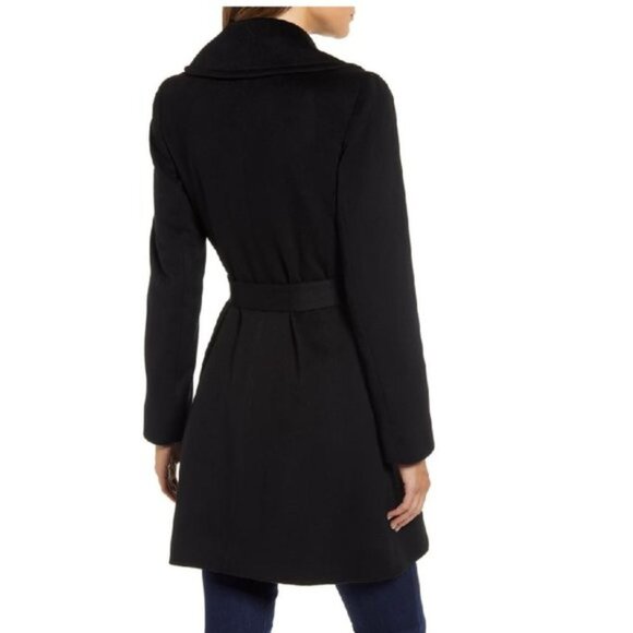 Women's Fleurette Wool Wrap Coat - Picture 2 of 2